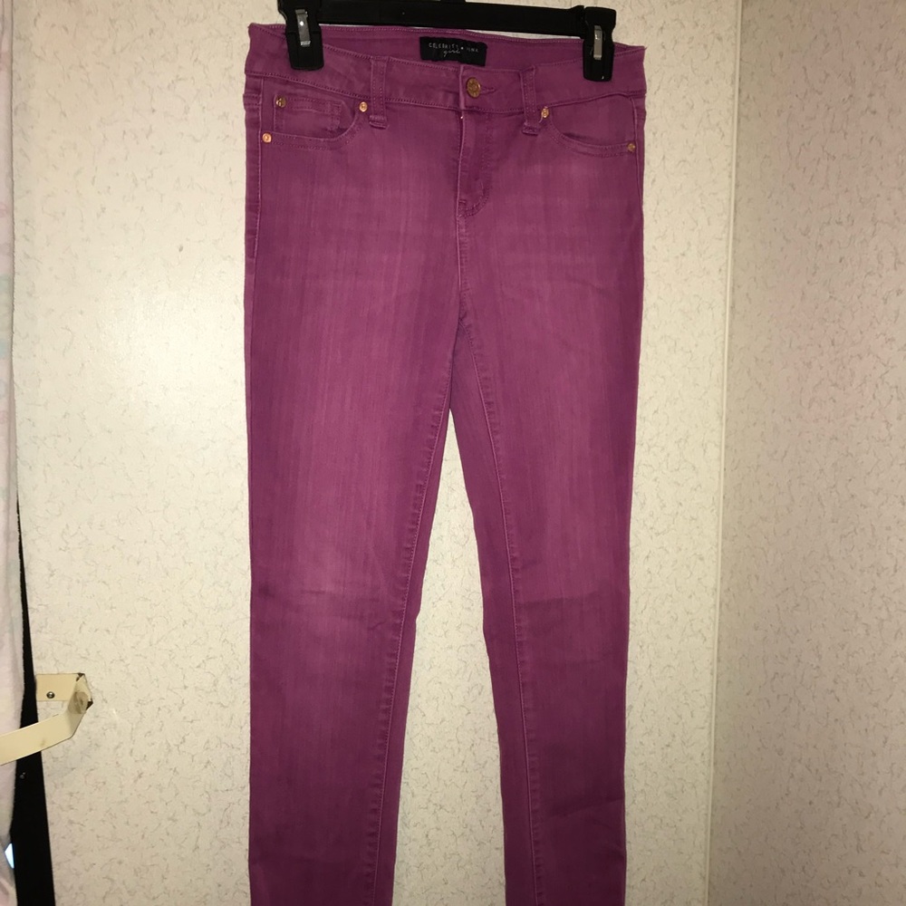 Pink/Violet Skinny Jeans